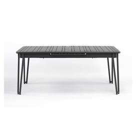 Sivý záhradný stôl pre 6-8 osôb Ezeis Ambroise, dĺžka 183/242 cm