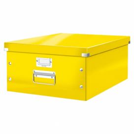 Žltá úložná škatuľa Leitz Universal, dĺžka 48 cm