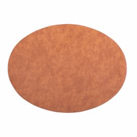 Oranžovo-hnedé prestieranie z imitácie kože ZicZac Troja, 33 x 45 cm