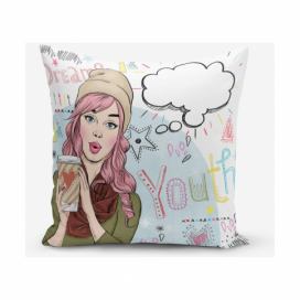 Obliečka na vankúš s prímesou bavlny Minimalist Cushion Covers Writing, 45 × 45 cm