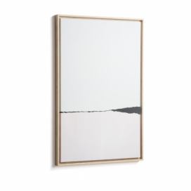 Biely obraz v ráme La Forma Abstract, 60 x 90 cm