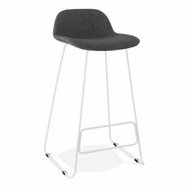 Sivá barová stolička s bielymi nohami Kokoon Vancouver, výška sedu 76 cm