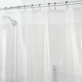 Priehľadný sprchový záves iDesign PEVA, 183 x 183 cm