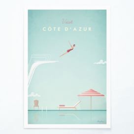 Plagát Travelposter Côte d\'Azur, A2