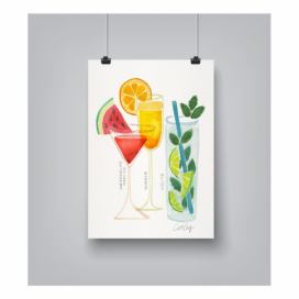 Plagát Americanflat Summer Cocktails, 30 × 42 cm