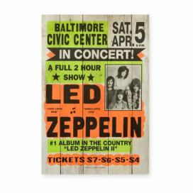 Drevená ceduľa Really Nice Things Led Zeppeling, 60 × 40 cm