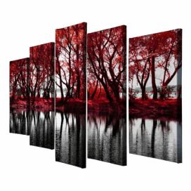 5-dielny obraz na plátne Red Leaves Bonami.sk
