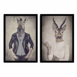 Dvojdielny obraz Home Ribs and Deer, 72 × 50 cm Bonami.sk
