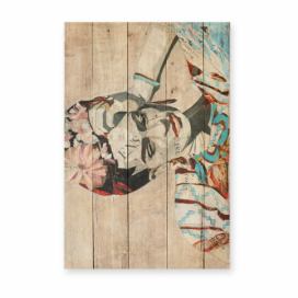 Nástenná ceduľa z borovicového dreva Madre Selva Collage of Frida, 40 × 60 cm Bonami.sk