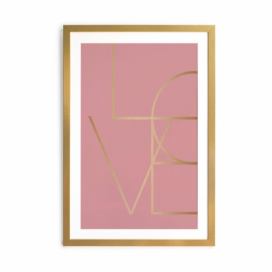 Obraz v ráme Velvet Atelier Golden Love, 40 x 60 cm