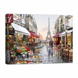 Obraz Styler Canvas Watercolor Paris I, 75 × 100 cm