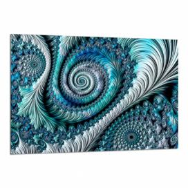 Obraz Styler Glasspik Fractal Blue, 80 × 120 cm