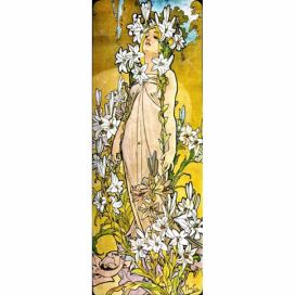 Reprodukcia obrazu Alfons Mucha - The Flowers Lily, 30 × 80 cm Bonami.sk