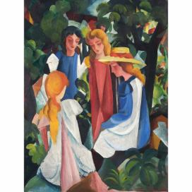 Reprodukcia obrazu August Macke - Four Girls, 40 × 60 cm