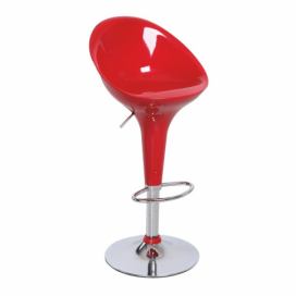 KONDELA Alba HC-169 New barová stolička chrómová / červená