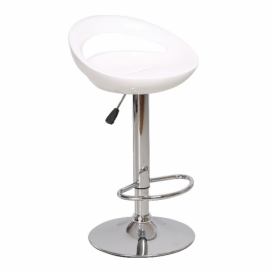 KONDELA Dongo HC-104 New barová stolička biela / chrómová