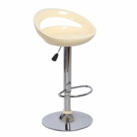 KONDELA Dongo HC-104 New barová stolička béžová / chrómová