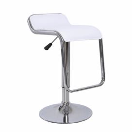 KONDELA Ilana New barová stolička biela / chróm