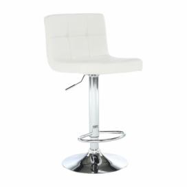 KONDELA Kandy New barová stolička biela / chróm