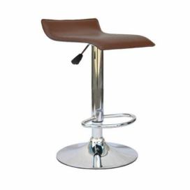 KONDELA Laria New barová stolička hnedá / chróm