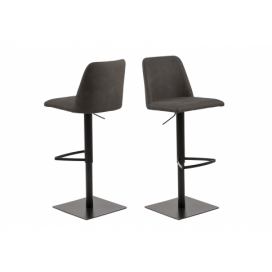 Dkton Dizajnová barová stolička Alasdair, antracitová