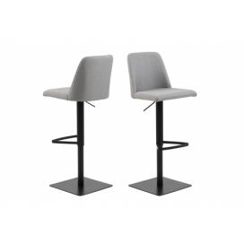 Dkton Dizajnová barová stolička Alasdair, svetlosivá