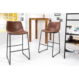 LuxD Dizajnová barová stolička Alba hnedá