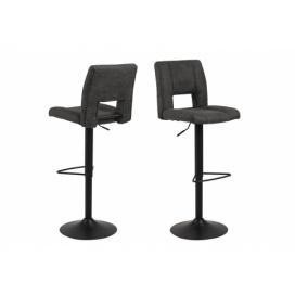 Dkton Dizajnová barová stolička Almonzo, antracitová