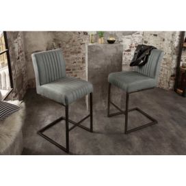 LuxD Dizajnová barová stolička Boss II antik sivá 
