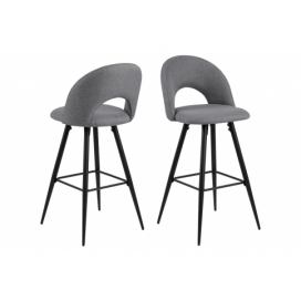 Dkton Dizajnová barová stolička Jaylene sivá