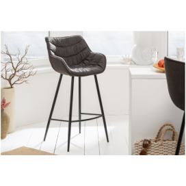 LuxD Dizajnová barová stolička Kiara antik sivá