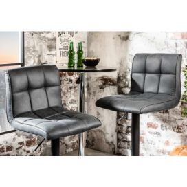LuxD Dizajnová barová stolička Modern vintage sivá - Skladom