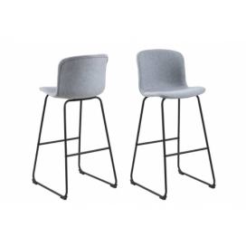 Dkton Dizajnová barová stolička Nerilla, svetlo šedá