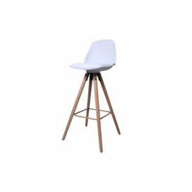 Dkton 23608 Dizajnová pultová stolička Nerea, biela