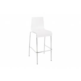 DesignS Moderná barová stolička Aiden biela  - RP