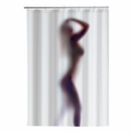 Biely sprchový záves s protiplesňovou povrchovou úpravou Wenko Silouette, 180 x 200 cm