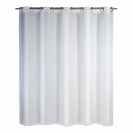 Biely sprchový záves Wenko Comfort Flex, 180 × 200 cm