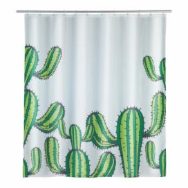 Sprchový záves Wenko Cactus, 180 × 200 cm