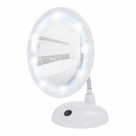 Biele kozmetické zrkadlo s LED svietidlom Wenko Style