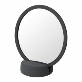 Sivo-čierne stolové kozmetické zrkadlo Blomus, výška 18,5 cm