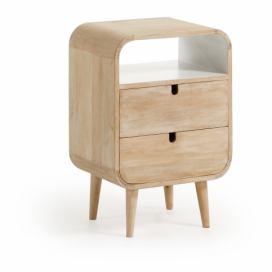 Nočný stolík z mangového dreva s 2 zásuvkami La Forma Gerald, 40 × 30 cm
