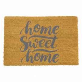 Rohožka z prírodného kokosového vlákna Artsy Doormats Home Sweet Home Grey, 40 x 60 cm