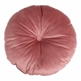 Ružový vankúš so zamatovým poťahom House Nordic Luso, ø 45 cm