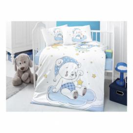Set bavlnenej detskej obliečky s plachtou Night Bear, 100 × 150 cm