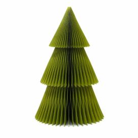 Trblietavá zelená papierová vianočná ozdoba v tvare stromu Only Natural, výška 22,5 cm Bonami.sk