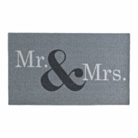 Sivá rohožka Zala Living Design Mr and Mrs, 50 × 70 cm