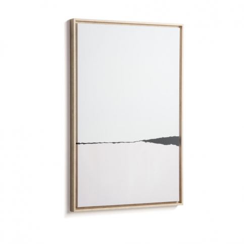 Biely obraz v ráme La Forma Abstract, 60 x 90 cm Bonami.sk