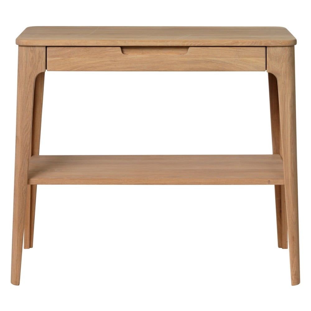 Konzolový stolík z dreva bieleho duba Unique Furniture Amalfi, 90 x 37 cm - Bonami.sk