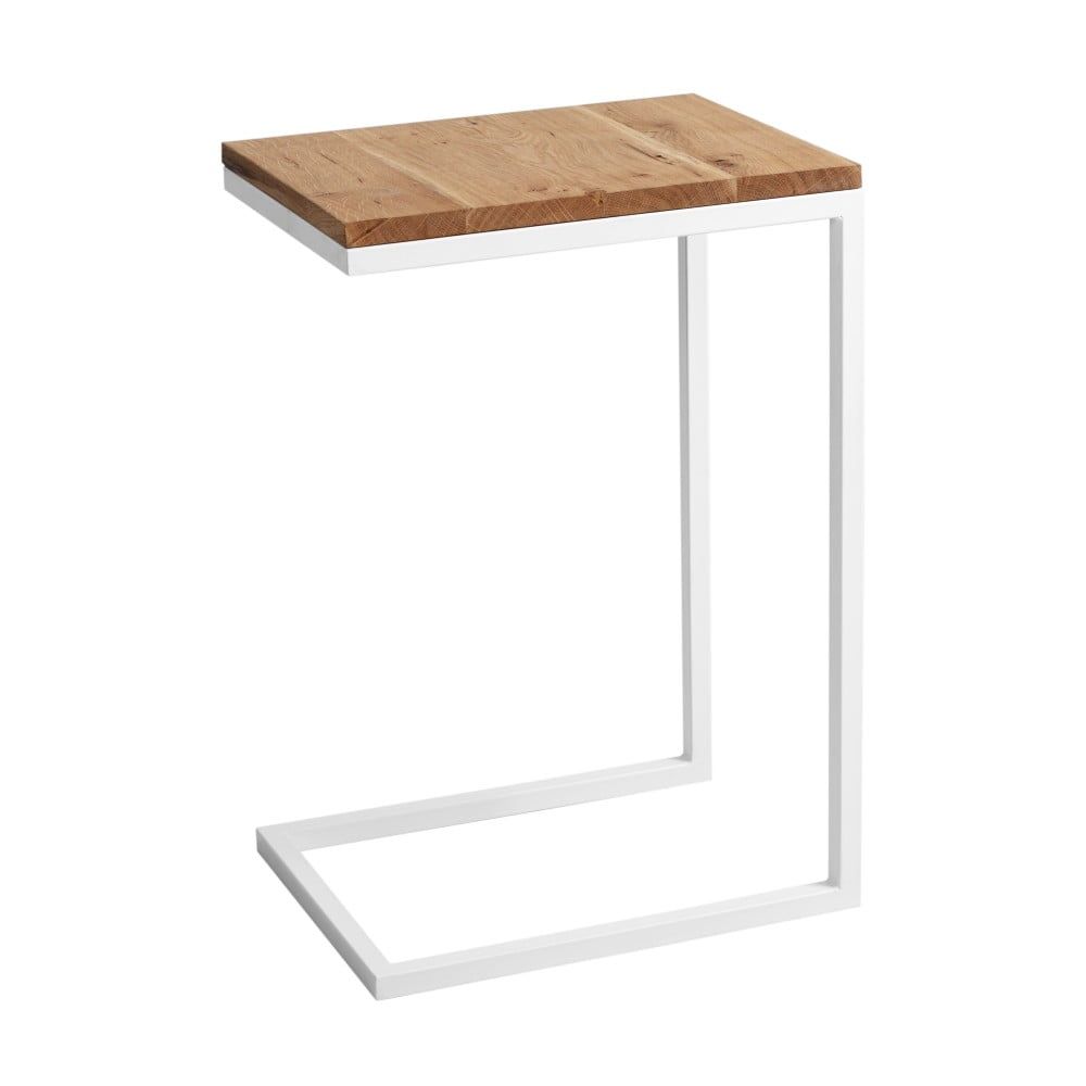 Odkladací stolík s bielou konštrukciou Custom Form Lupe - Bonami.sk