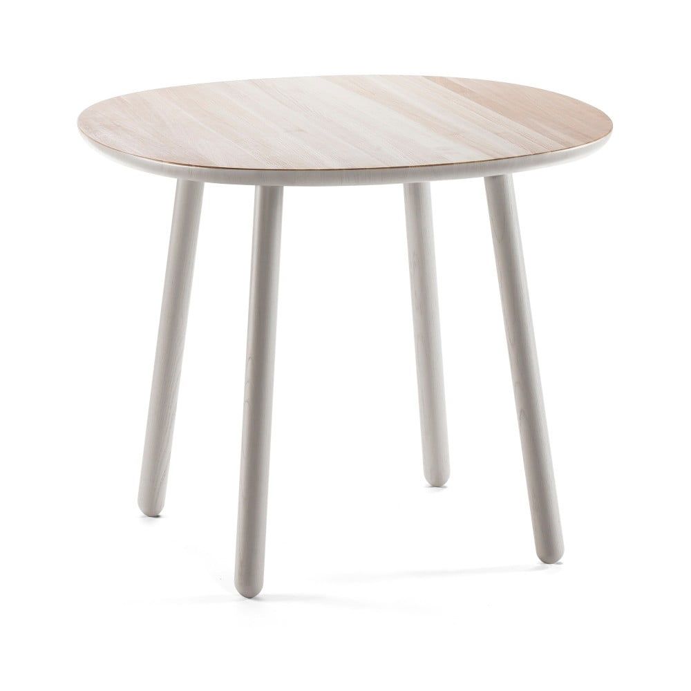 Sivý jedálenský stôl z masívu EMKO Naïve, ⌀ 90 cm - Bonami.sk
